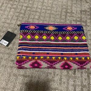 New with tags. Colourful beaded clutch